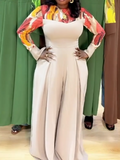Printed Patchwork Jumpsuit