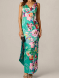 Floral Scarf Column Gown