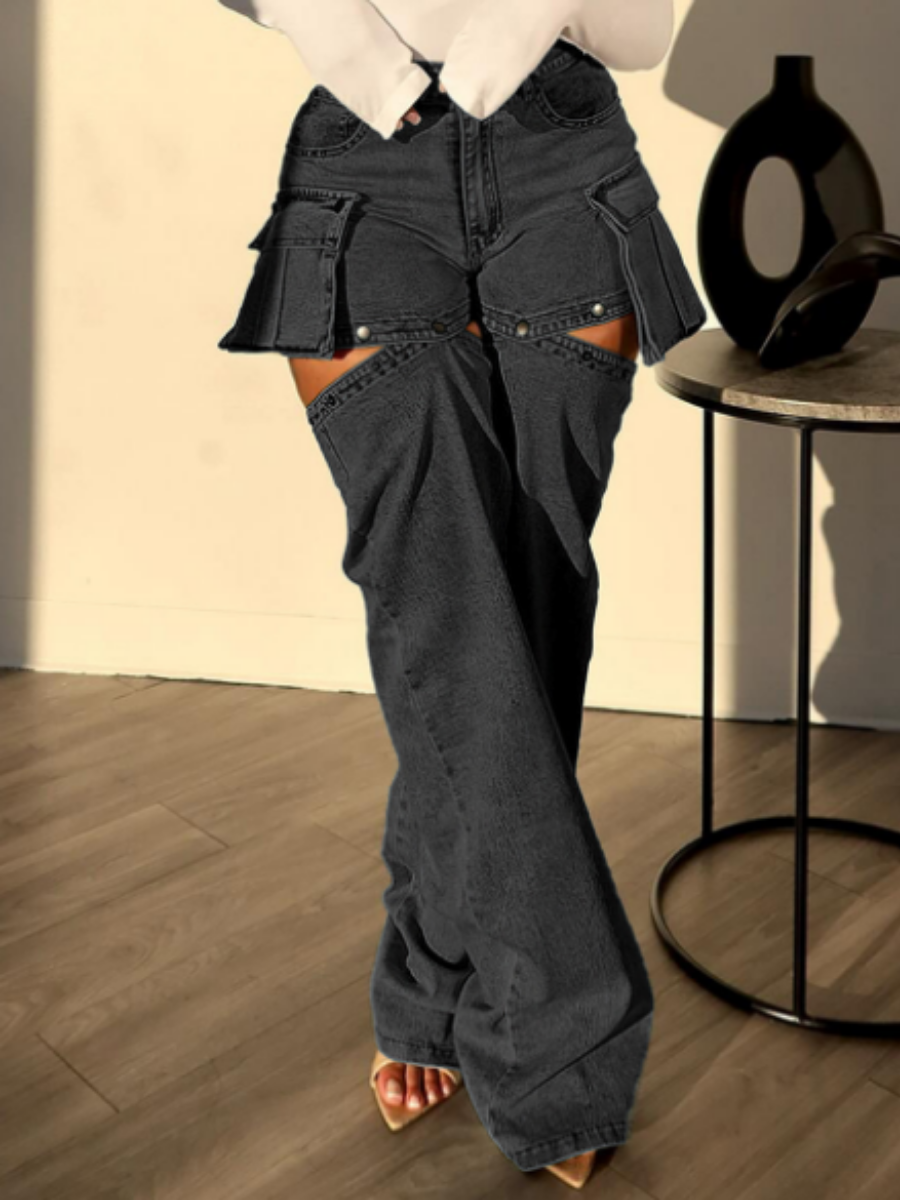 Cargo Detachable Jeans