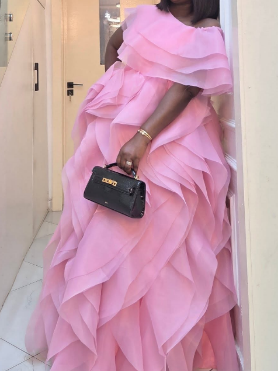 Ruffle Statement Occasion Dress