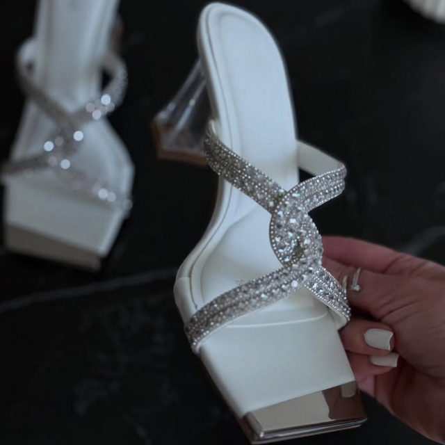Sparkly Cut Out Heels
