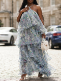 Demure Floral Maxi Dress