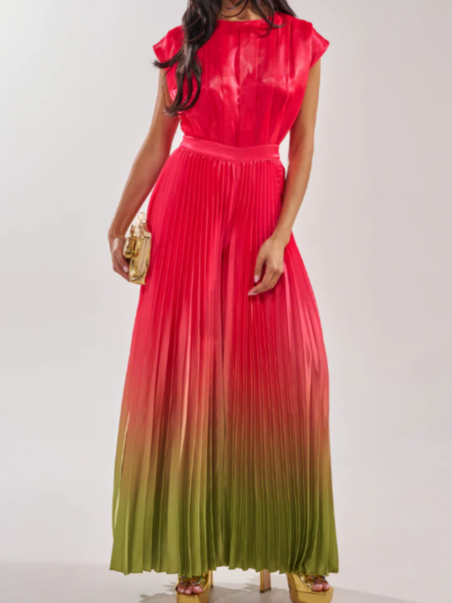 Sunset Pleated Jumpsuit