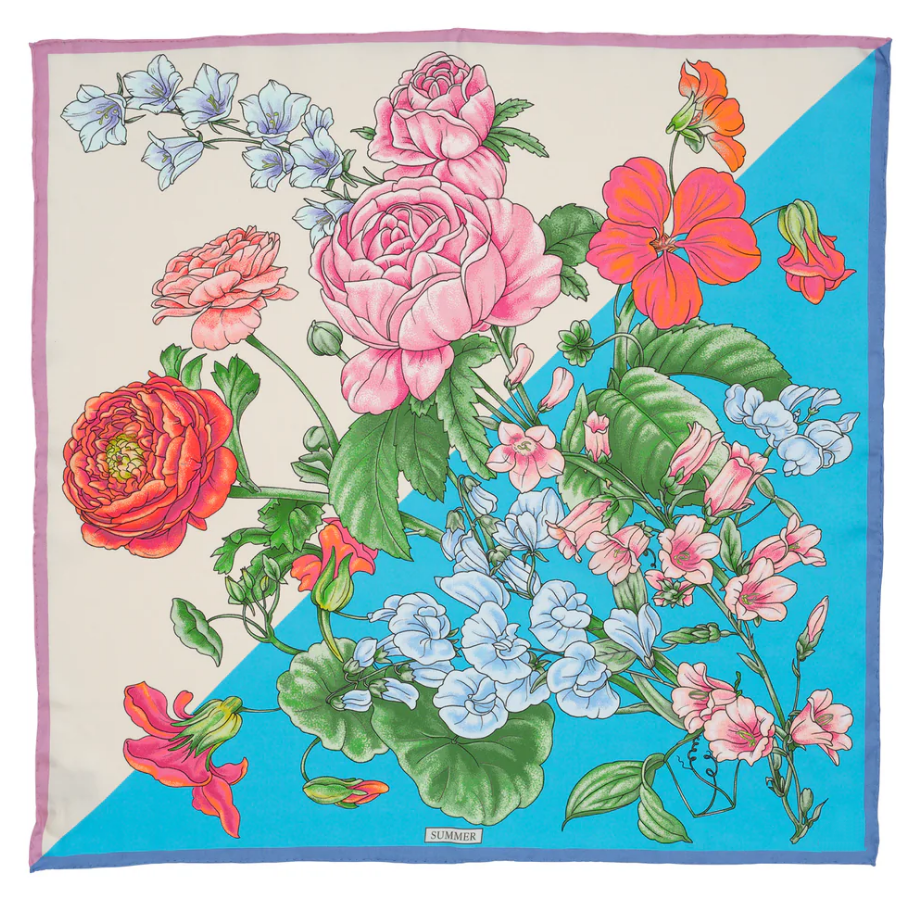 Flower Silk Scarf