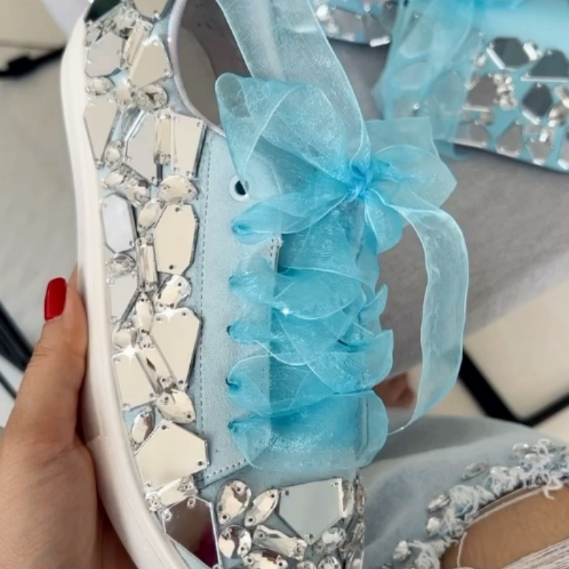 Shiny Flat Casual Shoes