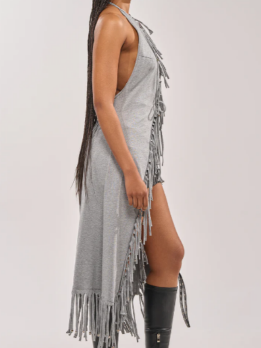 Chill Fringe Backless Blouse