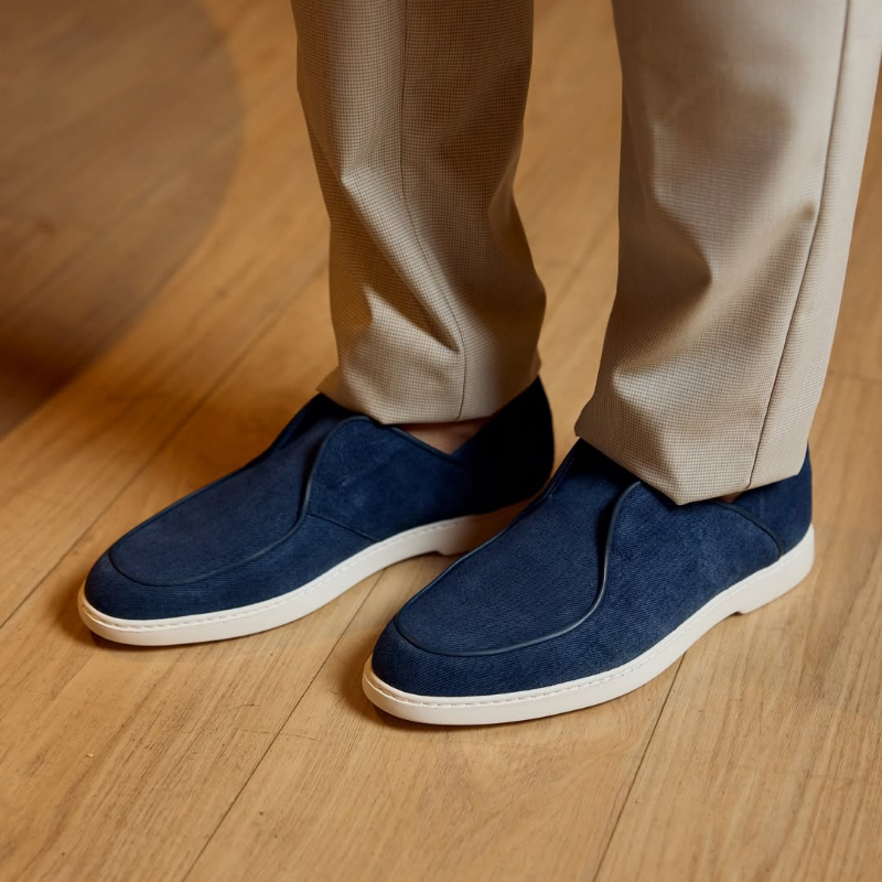 Men's Slip On Shoes With Elastic Heel