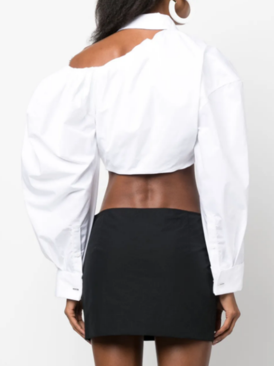 Asymmetric Cropped Shirt