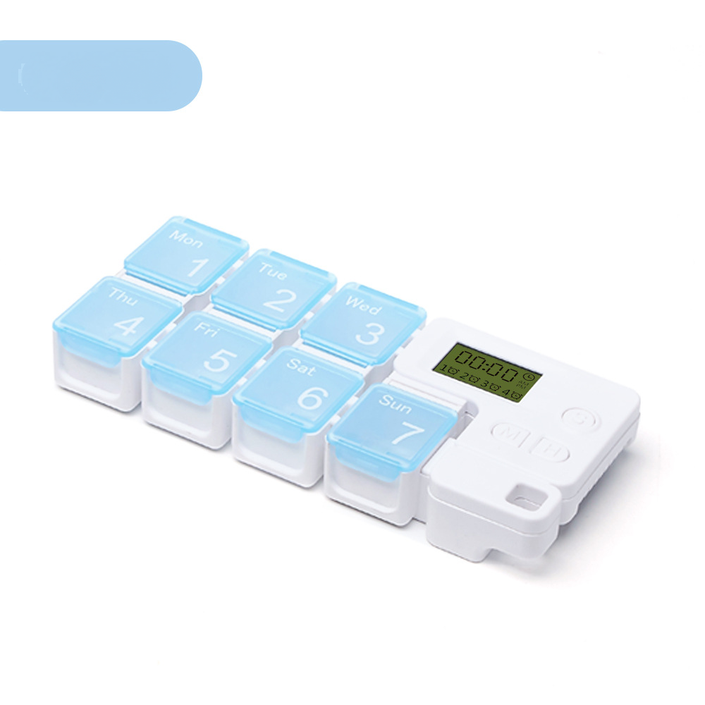 Weekly Pill Box with AM/PM Automatic Alarm Reminder