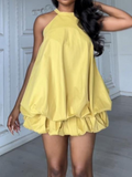 Adorable Hem Sleeveless Short Dress