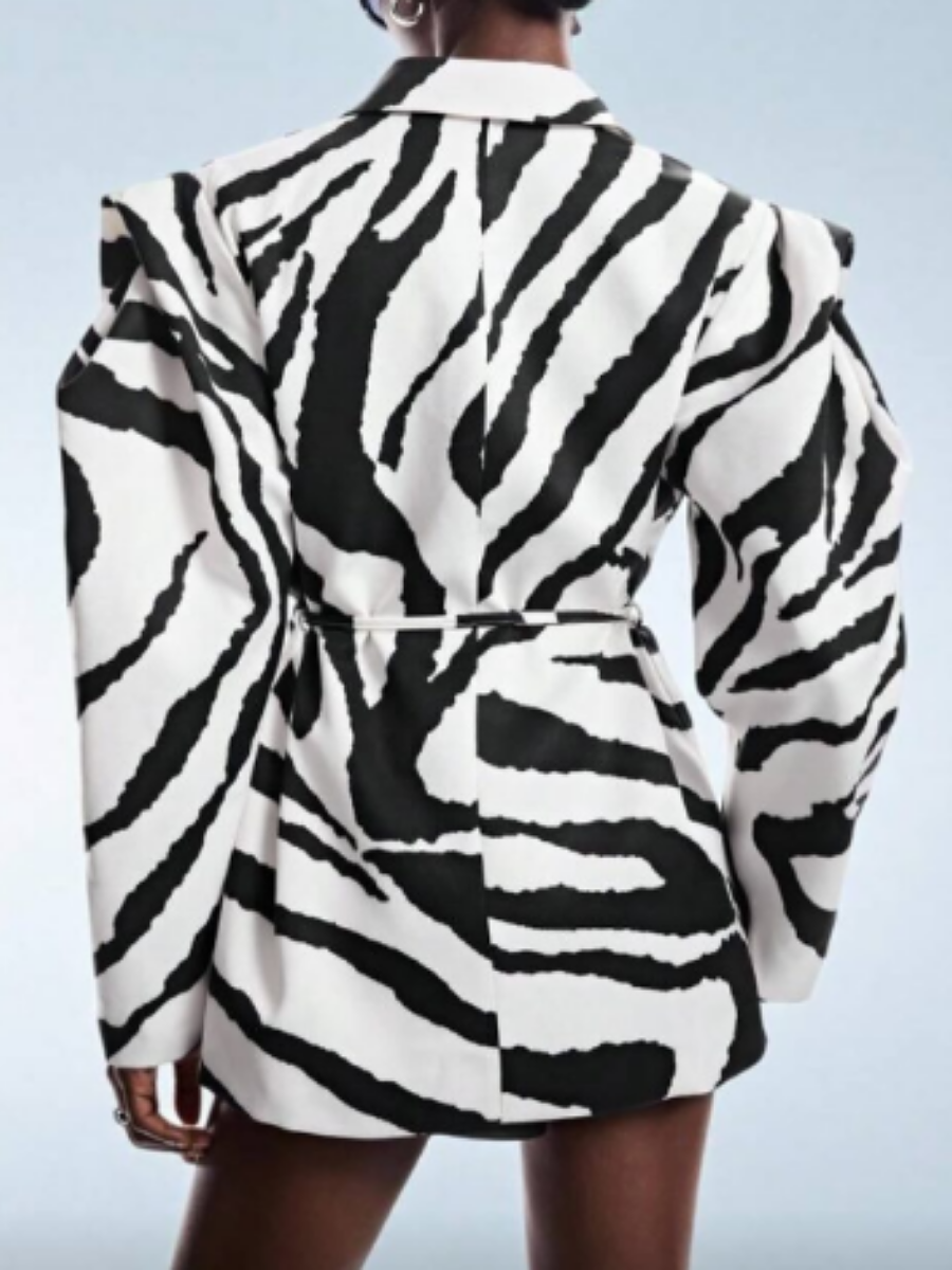 Oversized Zebra Blazer