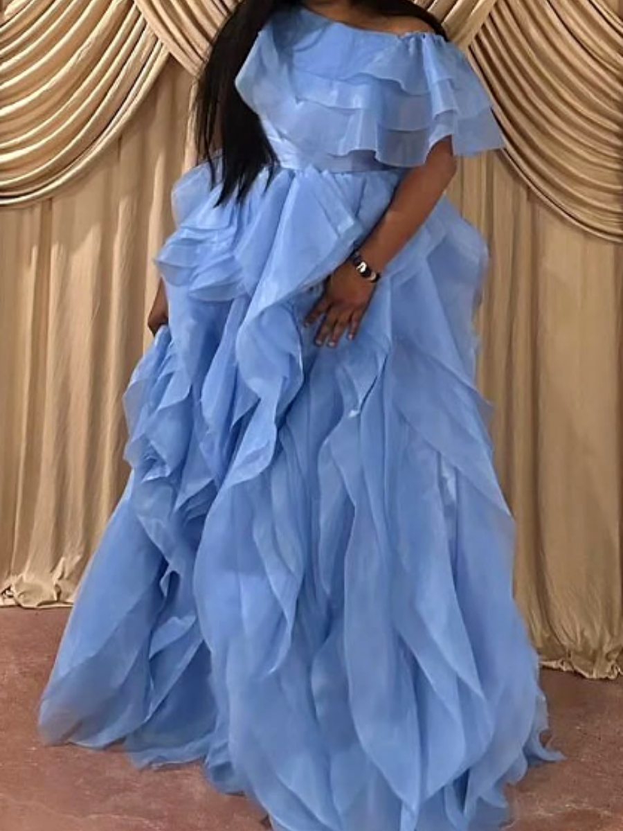 Ruffle Statement Occasion Dress