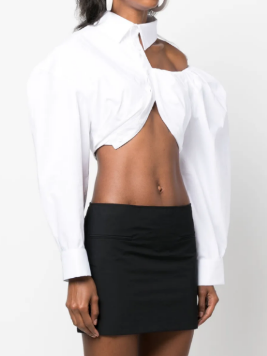 Asymmetric Cropped Shirt
