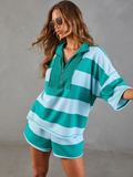 Summer Striped Shorts Set