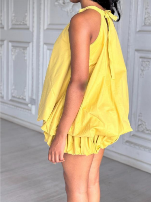 Adorable Hem Sleeveless Short Dress