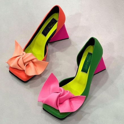 Colorful Bow Heels