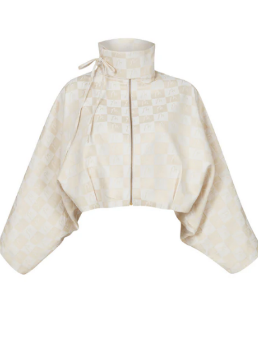 Woven Bubble Jacket Skirt Set