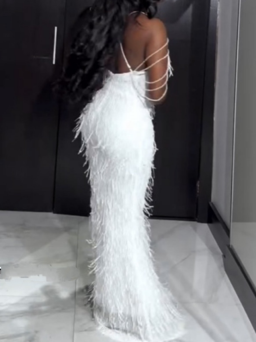 Statement White Occasion Dress