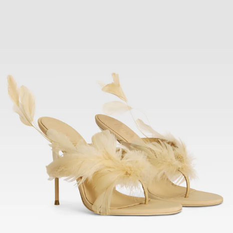 Elegant Feather Mules