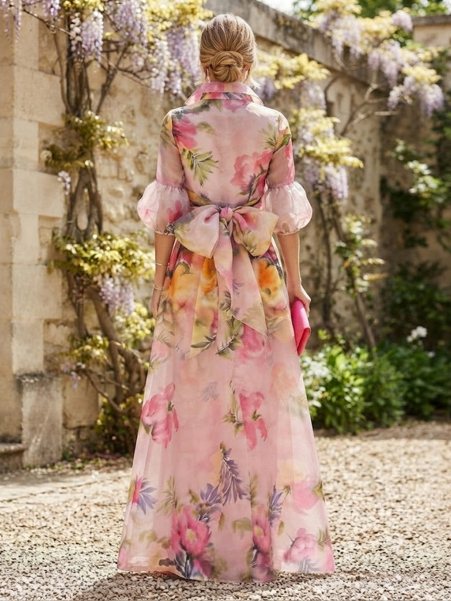 Demure Floral Occasion Maxi Dress