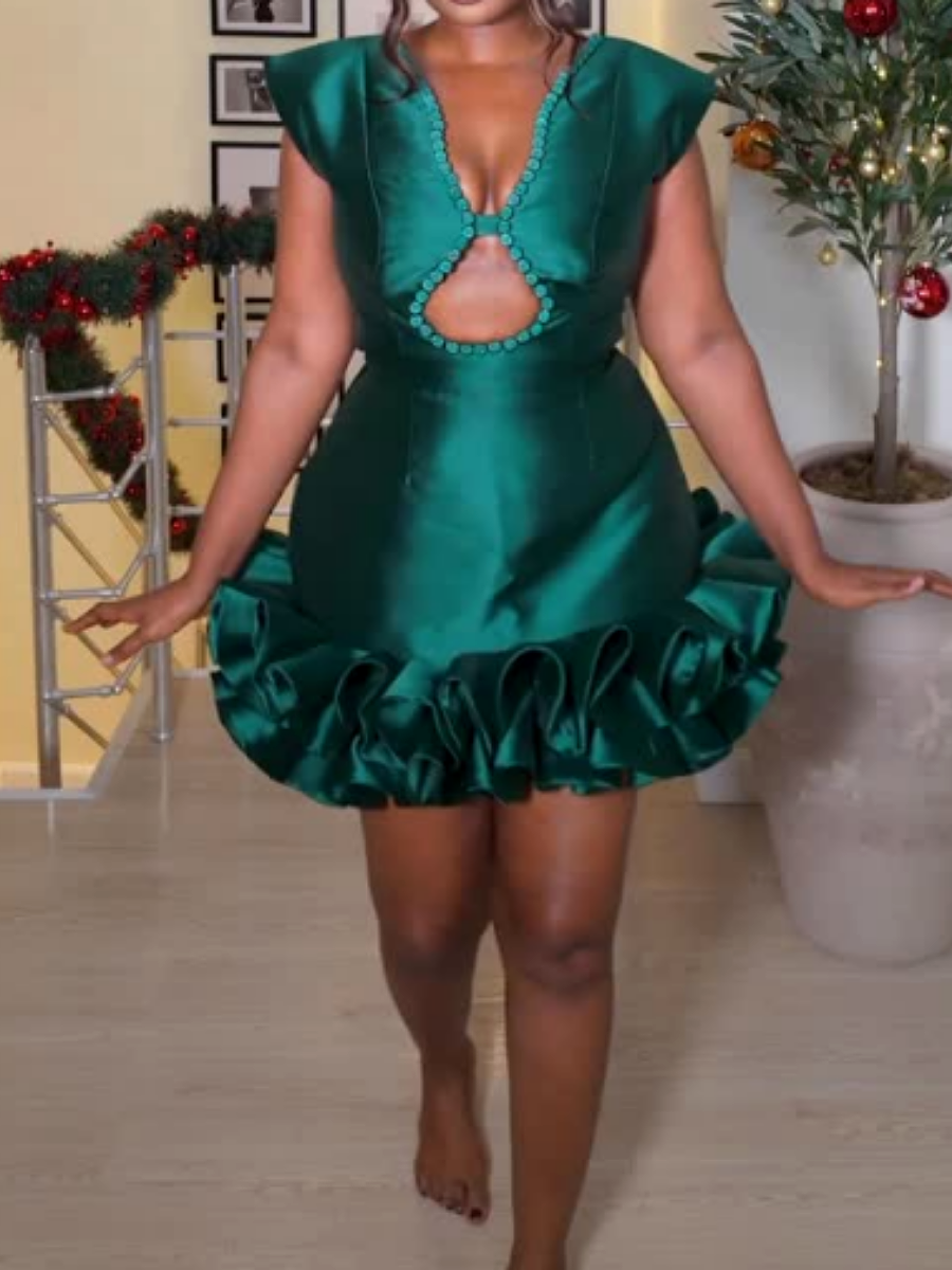 Ruffle Mini Skirt Set