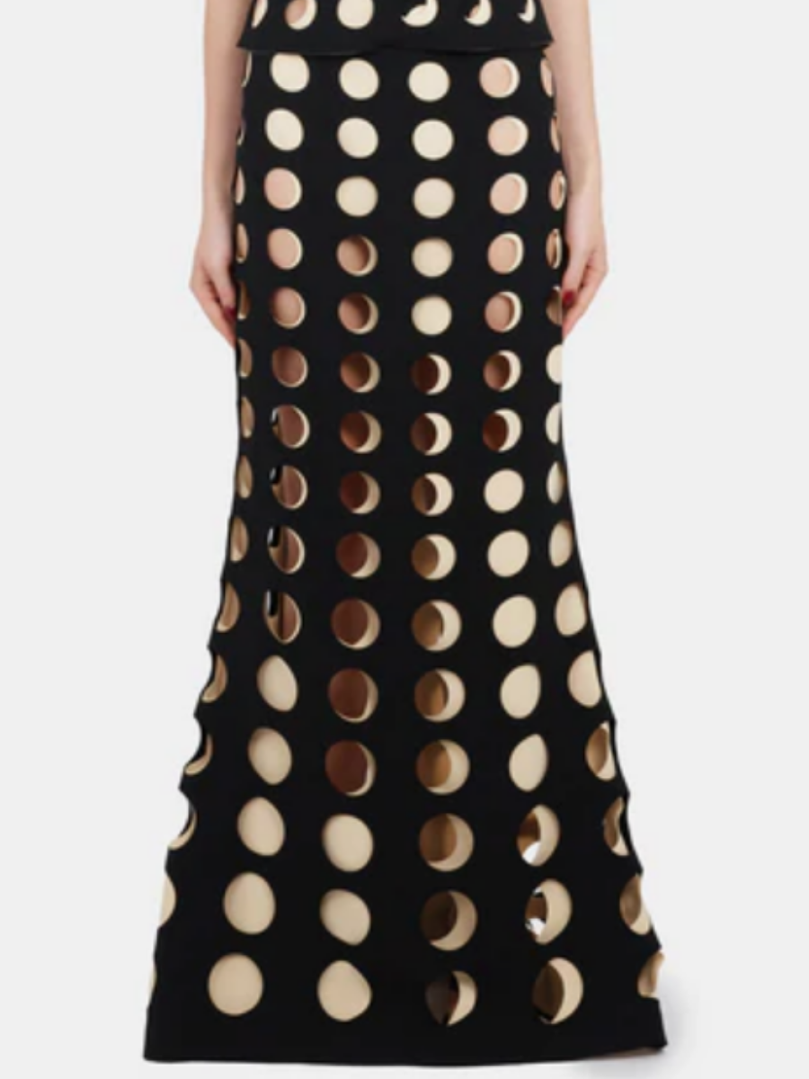 Layered Flared Maxi Skirt