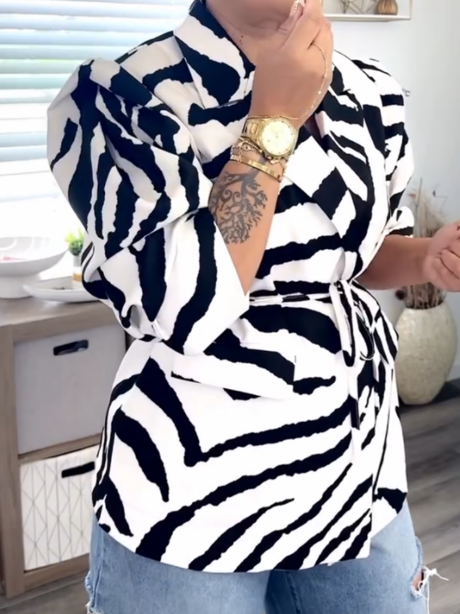 Oversized Zebra Blazer