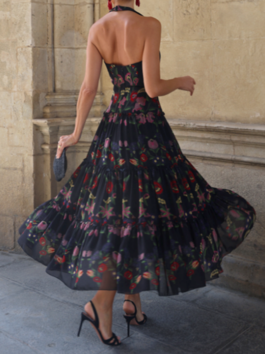 Demure Floral Occasion Outfit