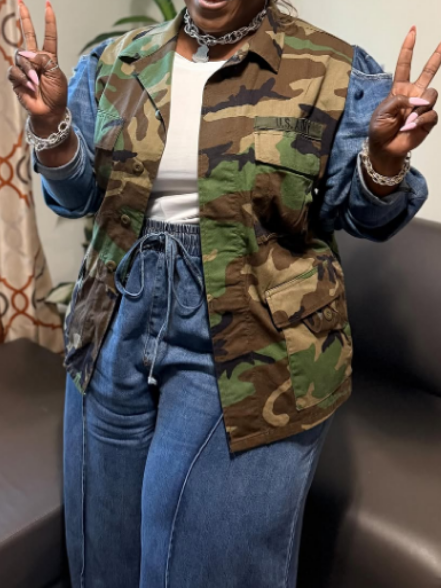 Fab Camo Denim Jacket