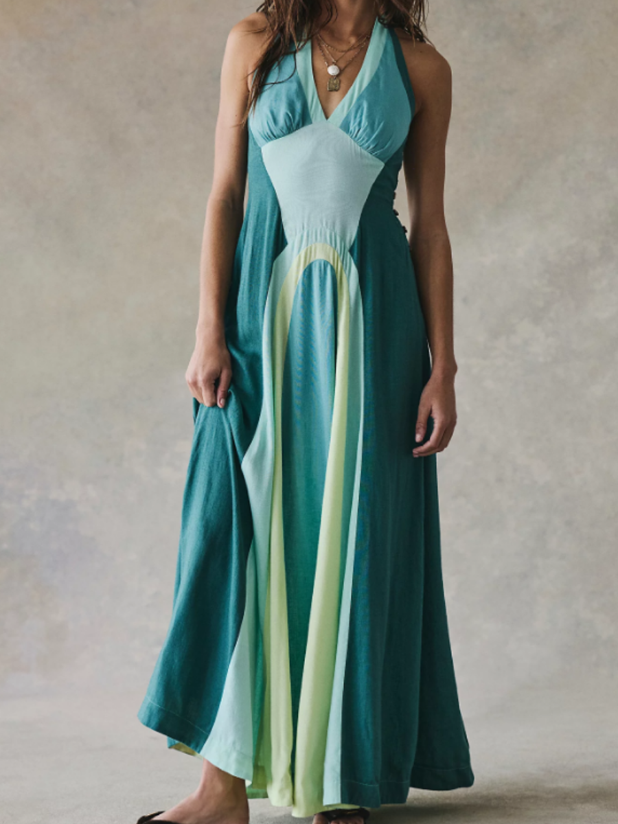 Chic Stripe New Vacation Maxi Dress