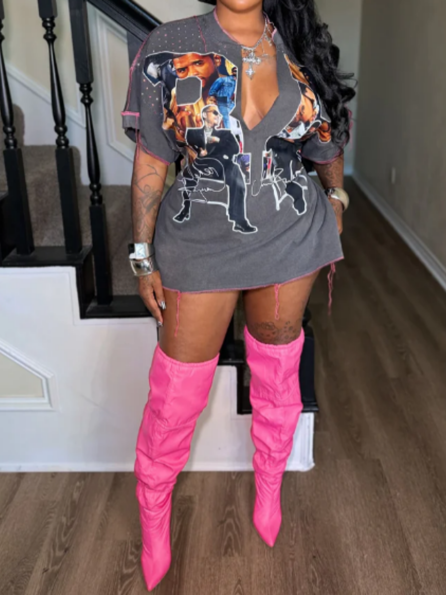 Drop In Music T-shirt Dress