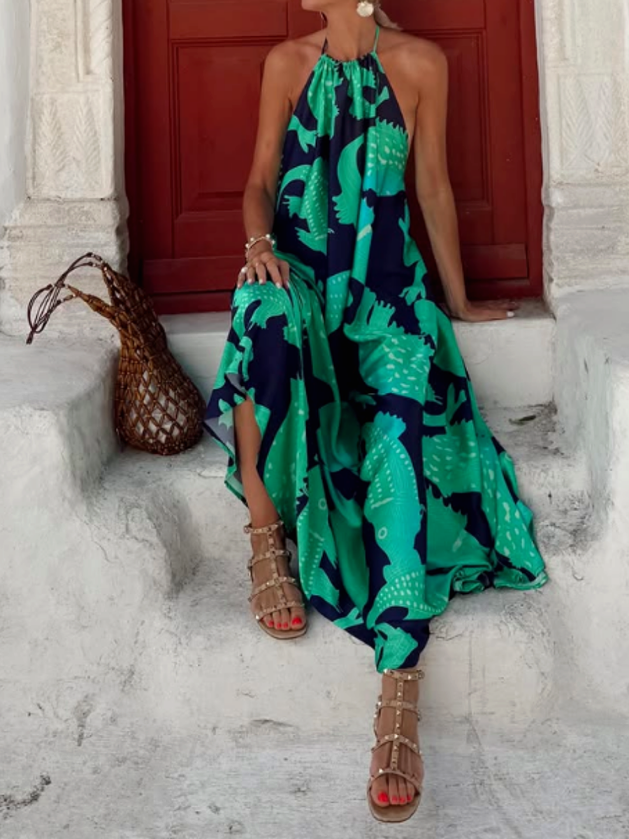 Maxi Halter-neck Dress