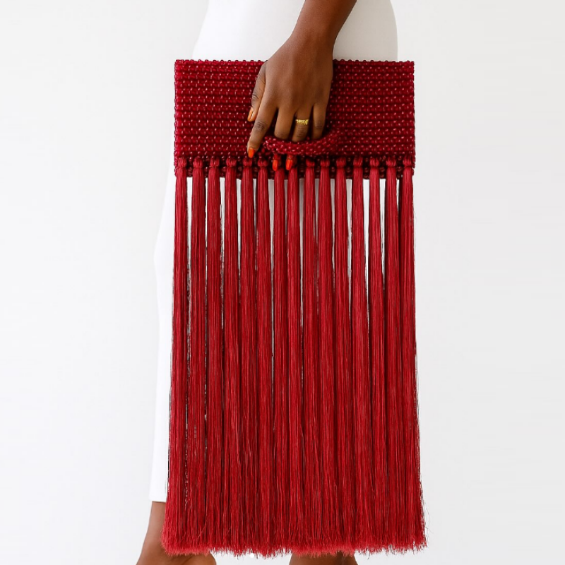 Beaded Fringe Handbag