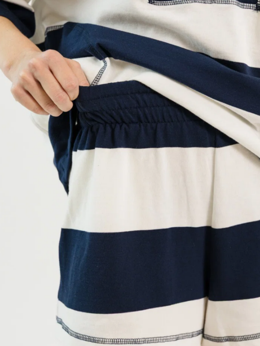 Summer Striped Shorts Set
