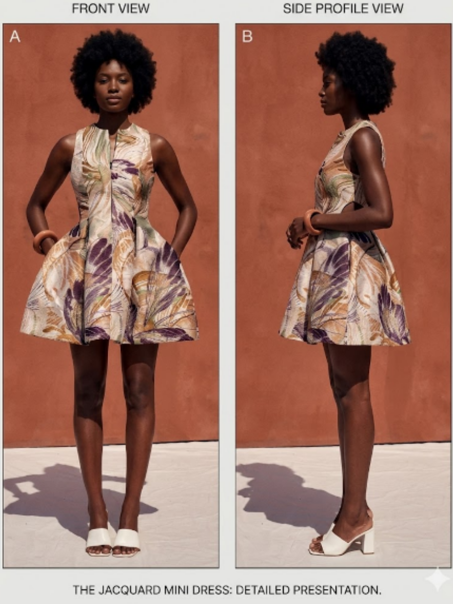 Classic Jacquard Dress
