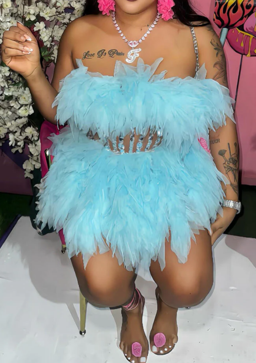 Rhinestone Tulle Party Dress