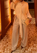 Chiffon Draped Shoulder Blouse