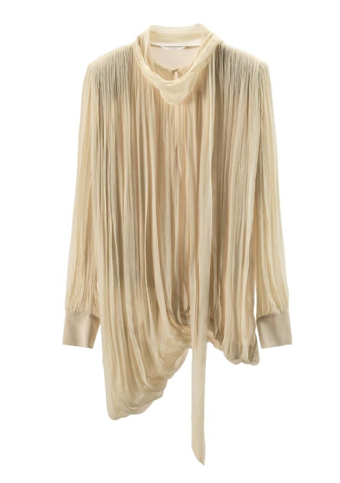 Chiffon Draped Shoulder Blouse