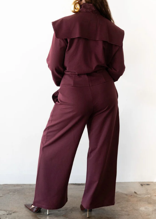 Chic Lapel Collar 2pc Set
