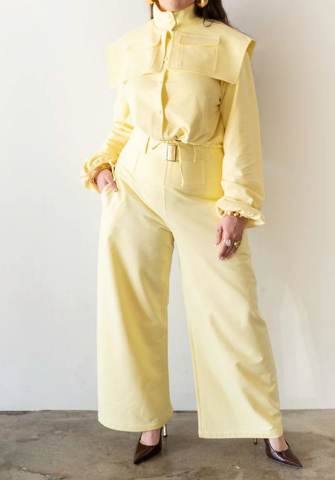 Chic Lapel Collar 2pc Set