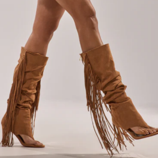 Dancing Fringe Sandals Boots