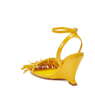 Party-ready Fringe Wedge Sandals