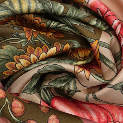 Flower Silk Scarf