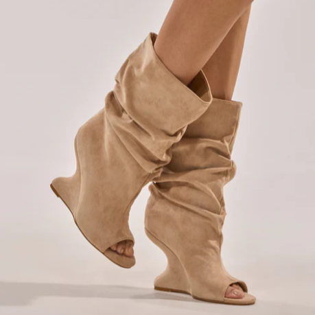 Slouchy Wedge Boots