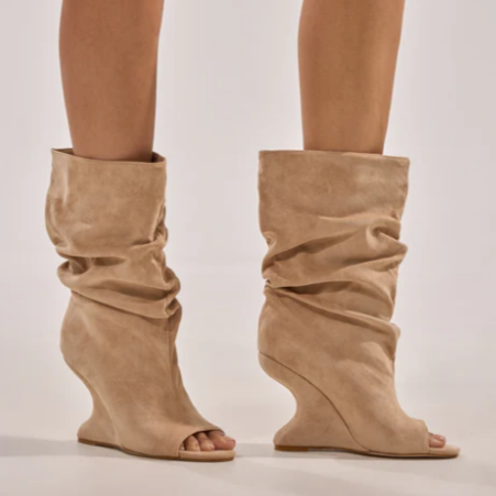 Slouchy Wedge Boots