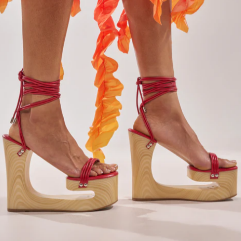 Statement-making Platform Wedge Sandals