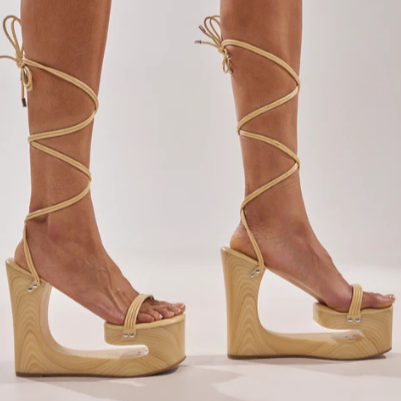Statement-making Platform Wedge Sandals