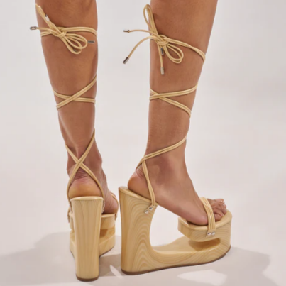 Statement-making Platform Wedge Sandals