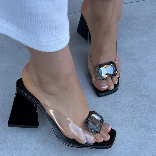 Summer Chic Silver Mules
