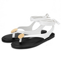 Adjustable Lace-Up Flat Sandals
